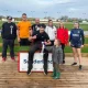 Participants in the Sunderland charity fun run pose for a group photo after the event