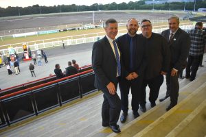 L-R: Mark Spincer (MD of ARC’s racing division), Chris Black (GM at Perry Barr, moving to Wolves), David Evans (Regional General Manager) and David Ideson (Executive Director at Wolverhampton Racecourse)