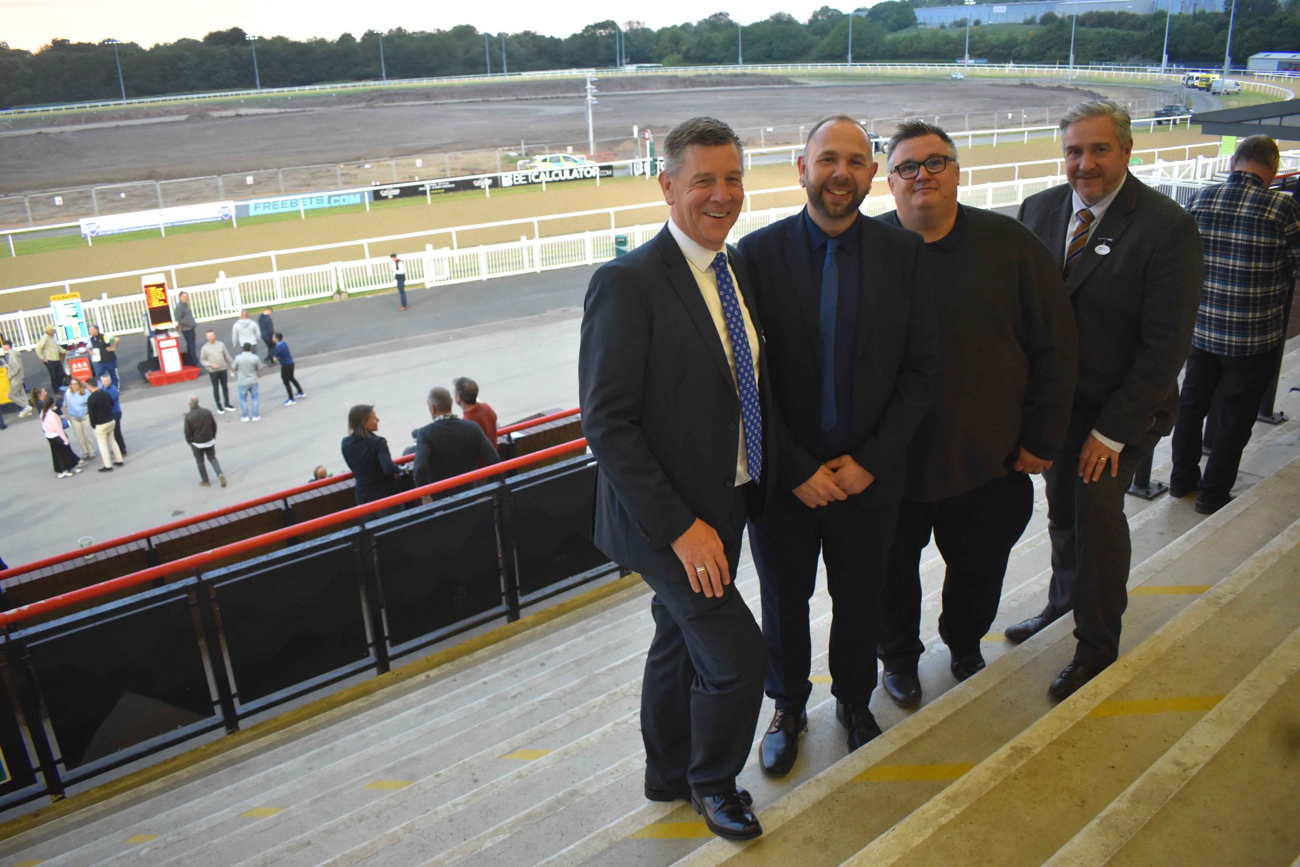 L-R: Mark Spincer (MD of ARC’s racing division), Chris Black (GM at Perry Barr, moving to Wolves), David Evans (Regional General Manager) and David Ideson (Executive Director at Wolverhampton Racecourse)